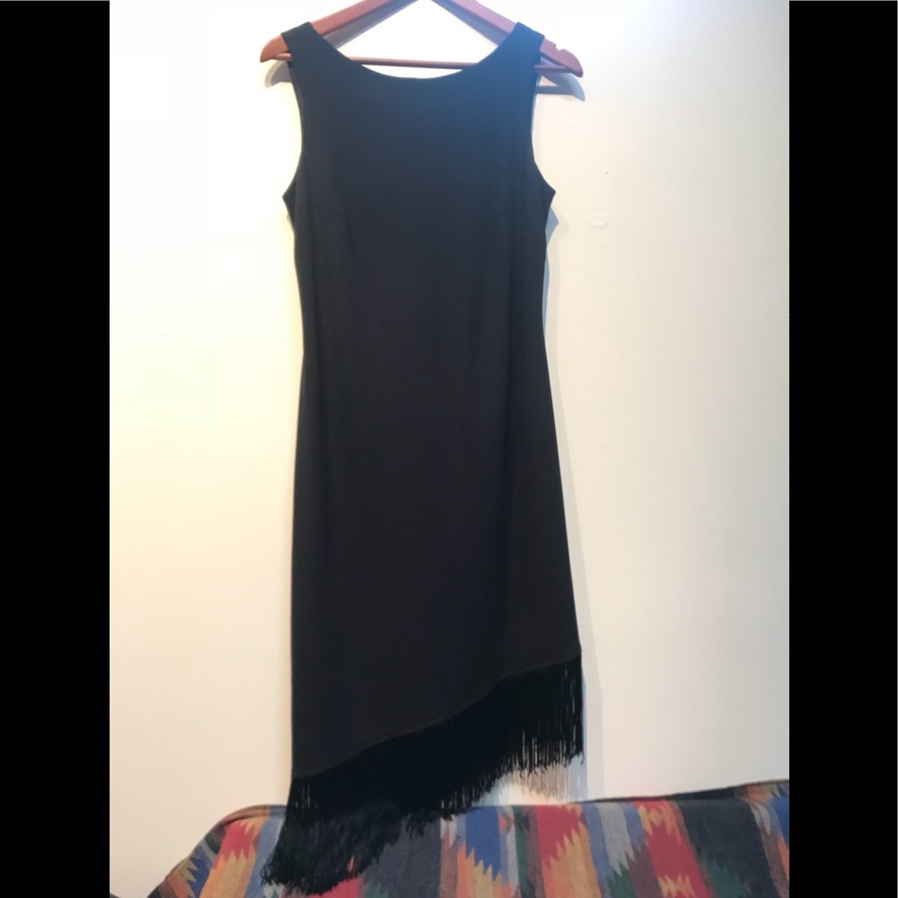Black fringe dress